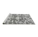 Sideview of Machine Washable Abstract Gray Modern Rug, wshabs1243gry