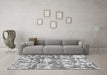 Machine Washable Abstract Gray Modern Rug in a Living Room,, wshabs1243gry