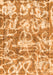 Machine Washable Abstract Orange Modern Area Rugs, wshabs1243org