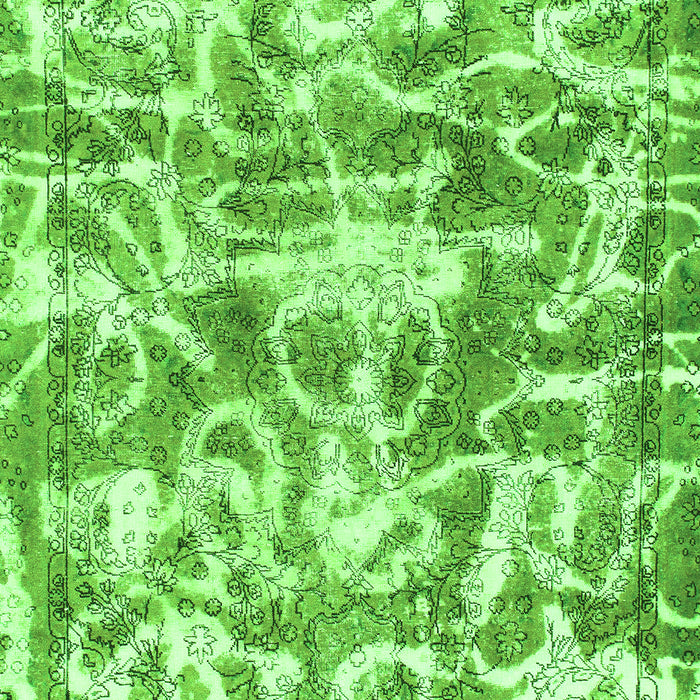 Machine Washable Abstract Green Modern Area Rugs, wshabs1243grn