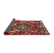 Sideview of Abstract Dark Almond Brown Modern Rug, abs1244