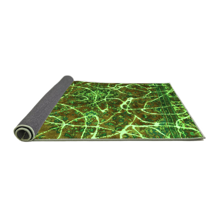 Sideview of Abstract Green Modern Rug, abs1244grn