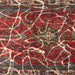 Square Abstract Dark Almond Brown Modern Rug, abs1244