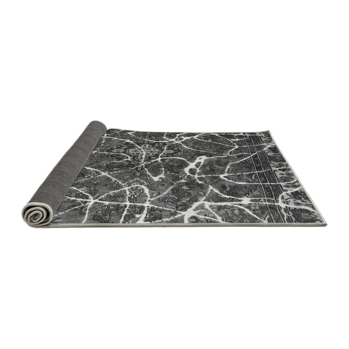 Sideview of Abstract Gray Modern Rug, abs1244gry