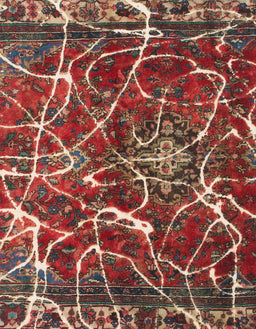 Abstract Dark Almond Brown Modern Rug, abs1244
