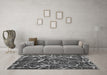 Machine Washable Abstract Gray Modern Rug in a Living Room,, wshabs1244gry