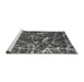 Sideview of Machine Washable Abstract Gray Modern Rug, wshabs1244gry