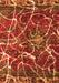 Machine Washable Abstract Orange Modern Area Rugs, wshabs1244org