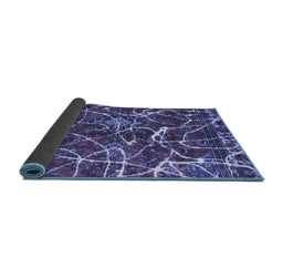 Sideview of Abstract Blue Modern Rug, abs1244blu