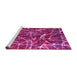 Sideview of Machine Washable Abstract Pink Modern Rug, wshabs1244pnk