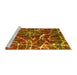 Sideview of Machine Washable Abstract Yellow Modern Rug, wshabs1244yw