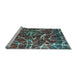 Sideview of Machine Washable Abstract Light Blue Modern Rug, wshabs1244lblu