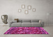 Machine Washable Abstract Pink Modern Rug in a Living Room, wshabs1244pnk