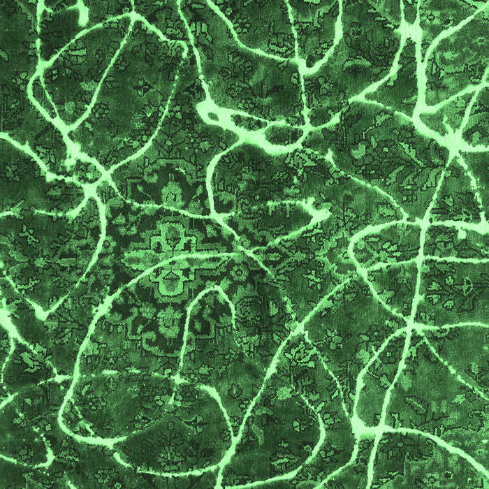 Machine Washable Abstract Emerald Green Modern Area Rugs, wshabs1244emgrn