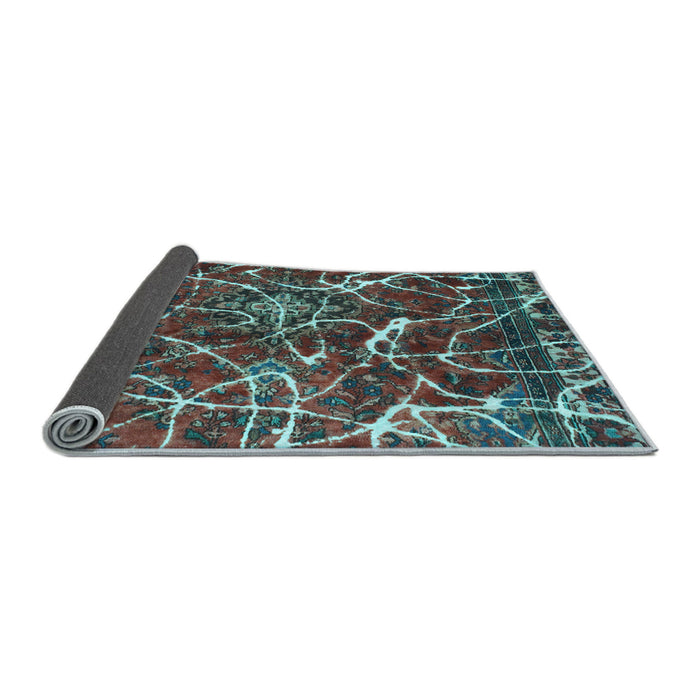 Sideview of Abstract Light Blue Modern Rug, abs1244lblu