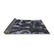 Sideview of Abstract Slate Blue Grey Modern Rug, abs1245