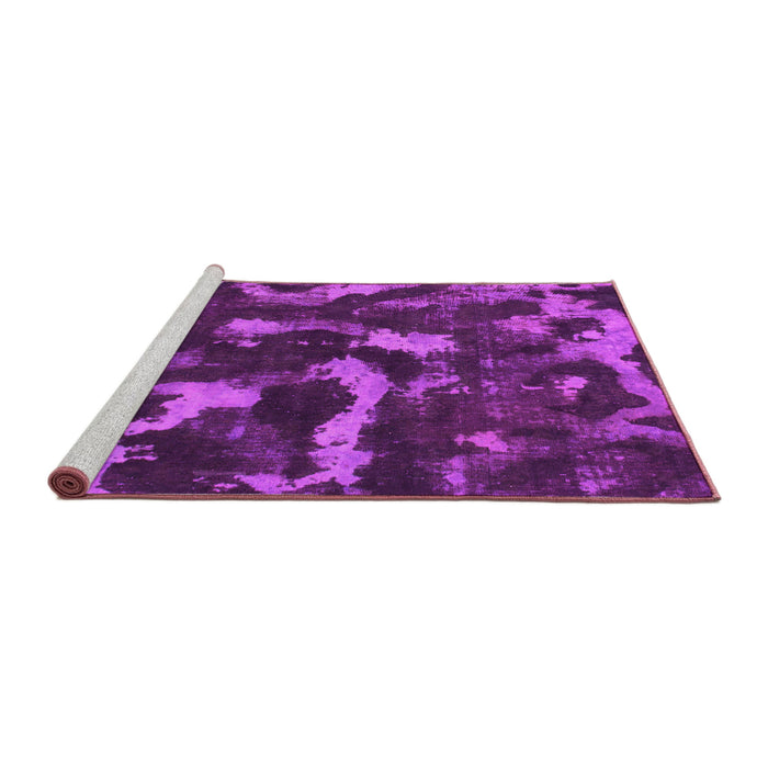 Sideview of Machine Washable Abstract Pink Modern Rug, wshabs1245pnk