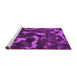 Sideview of Machine Washable Abstract Pink Modern Rug, wshabs1245pnk
