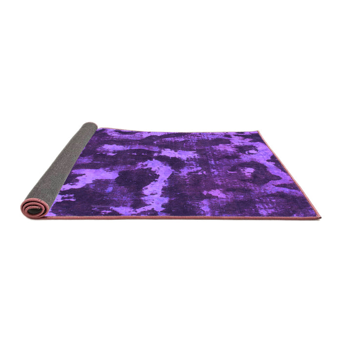 Sideview of Abstract Purple Modern Rug, abs1245pur