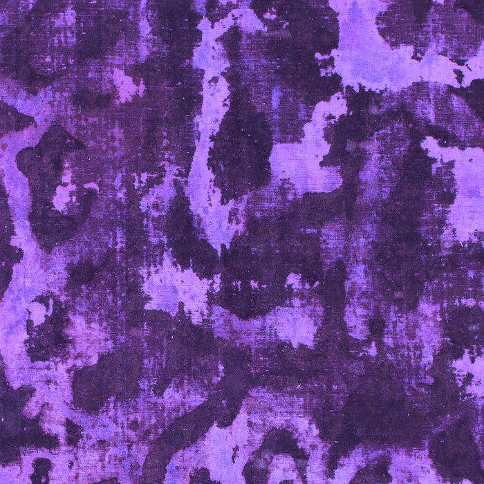 Square Machine Washable Abstract Purple Modern Area Rugs, wshabs1245pur