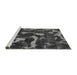 Sideview of Machine Washable Abstract Gray Modern Rug, wshabs1245gry