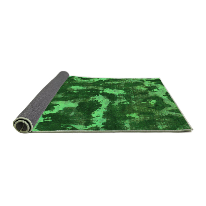 Sideview of Abstract Green Modern Rug, abs1245grn