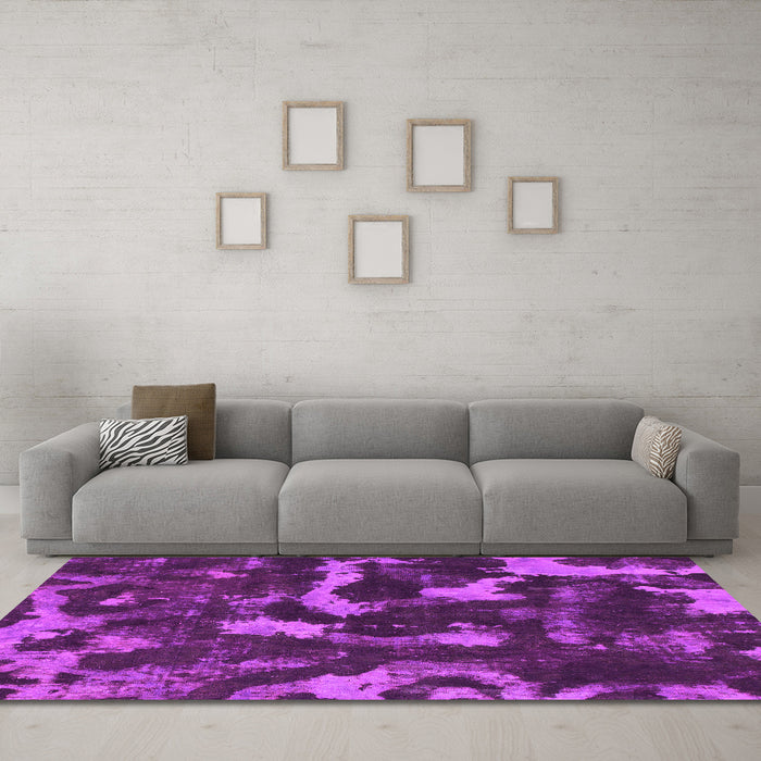 Machine Washable Abstract Pink Modern Rug in a Living Room, wshabs1245pnk