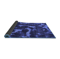 Sideview of Abstract Blue Modern Rug, abs1245blu