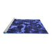 Sideview of Machine Washable Abstract Blue Modern Rug, wshabs1245blu