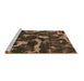 Sideview of Machine Washable Abstract Brown Modern Rug, wshabs1245brn