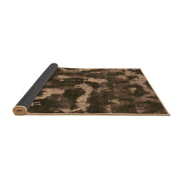 Sideview of Abstract Brown Modern Rug, abs1245brn