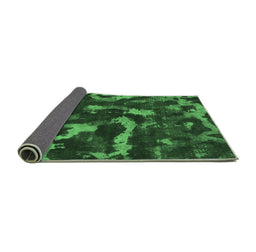 Sideview of Abstract Emerald Green Modern Rug, abs1245emgrn