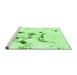 Sideview of Machine Washable Abstract Green Modern Area Rugs, wshabs1246grn