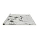 Sideview of Machine Washable Abstract Gray Modern Rug, wshabs1246gry