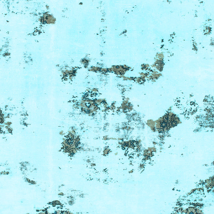 Square Machine Washable Abstract Light Blue Modern Rug, wshabs1246lblu