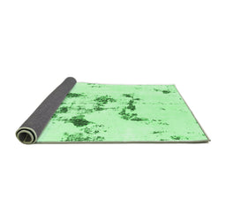 Sideview of Abstract Emerald Green Modern Rug, abs1246emgrn