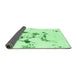 Sideview of Abstract Emerald Green Modern Rug, abs1246emgrn