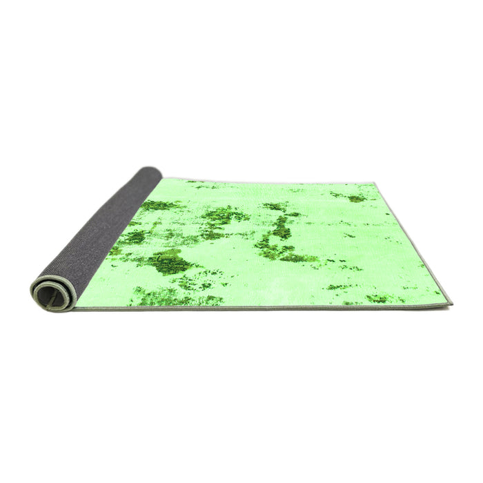 Sideview of Abstract Green Modern Rug, abs1246grn