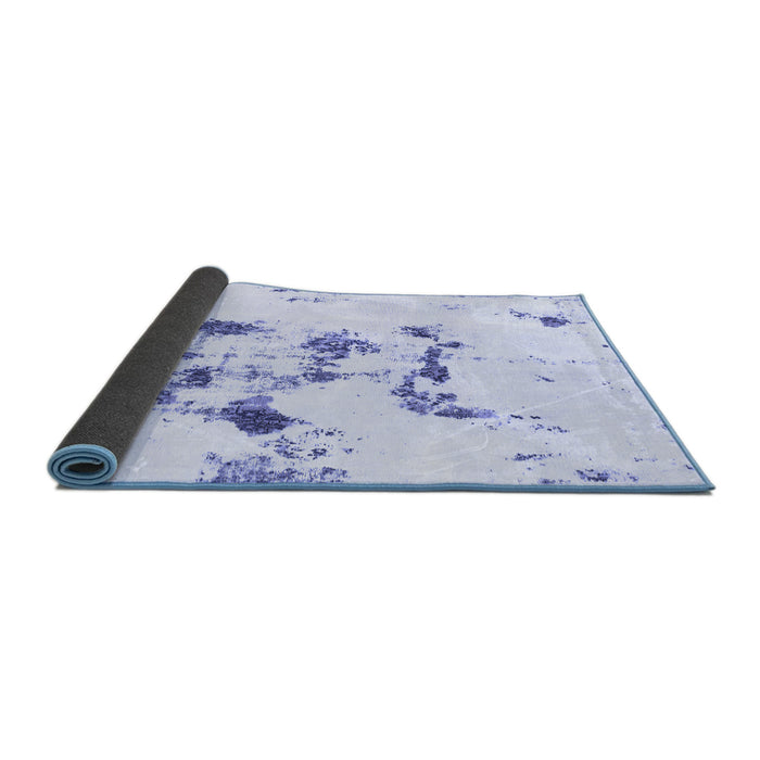 Sideview of Abstract Blue Modern Rug, abs1246blu