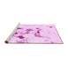 Sideview of Machine Washable Abstract Pink Modern Rug, wshabs1246pnk