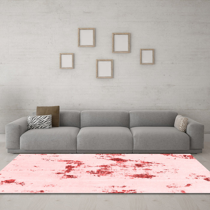 Modern Red Washable Rugs
