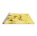 Sideview of Machine Washable Abstract Yellow Modern Rug, wshabs1246yw