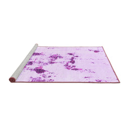 Sideview of Machine Washable Abstract Purple Modern Area Rugs, wshabs1246pur