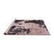 Sideview of Machine Washable Abstract Rosy-Finch Purple Rug, wshabs1247