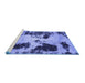Sideview of Machine Washable Abstract Blue Modern Rug, wshabs1247blu