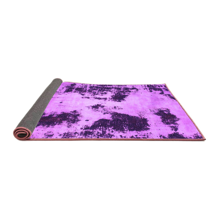 Sideview of Abstract Purple Modern Rug, abs1247pur