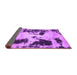 Sideview of Abstract Purple Modern Rug, abs1247pur