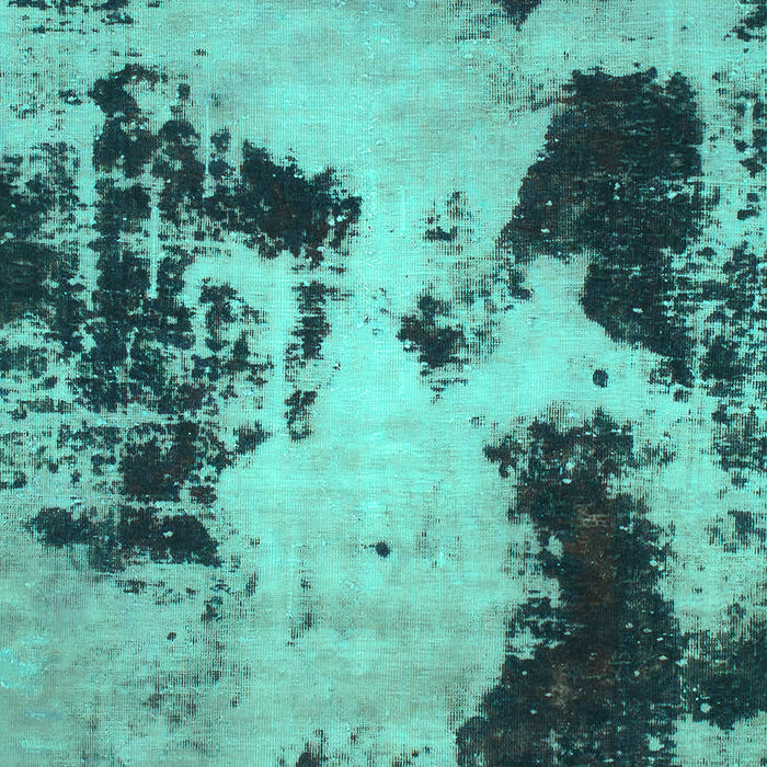 Machine Washable Abstract Turquoise Modern Area Rugs, wshabs1247turq