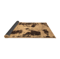 Sideview of Abstract Brown Modern Rug, abs1247brn