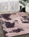 Machine Washable Abstract Rosy-Finch Purple Rug in a Family Room, wshabs1247